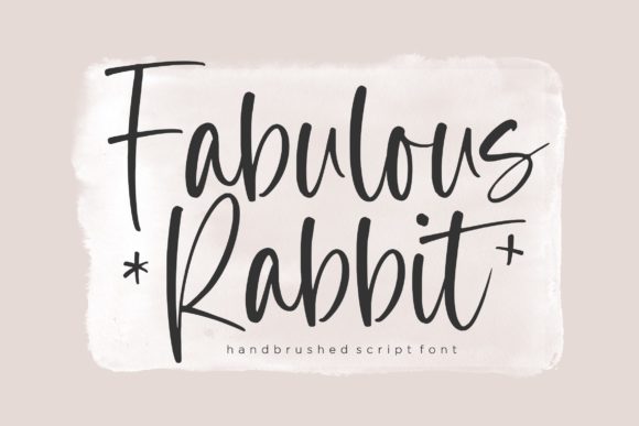 Bring Charm to Your Creations with Fabulous Rabbit Handbrushed Script