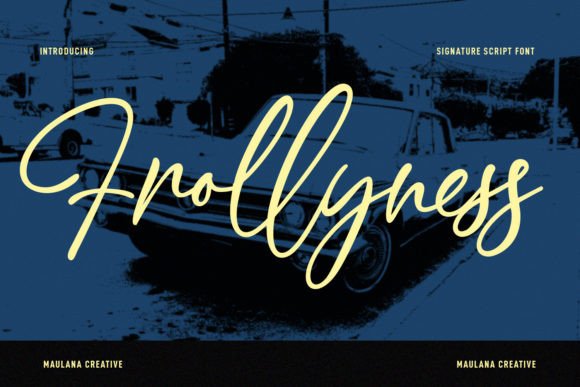 Frollyness: A Signature Script Font for Creative Web Design
