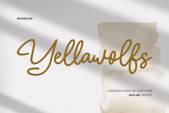 Yellawolfs Script: A Graceful Typeface for Editorial Design